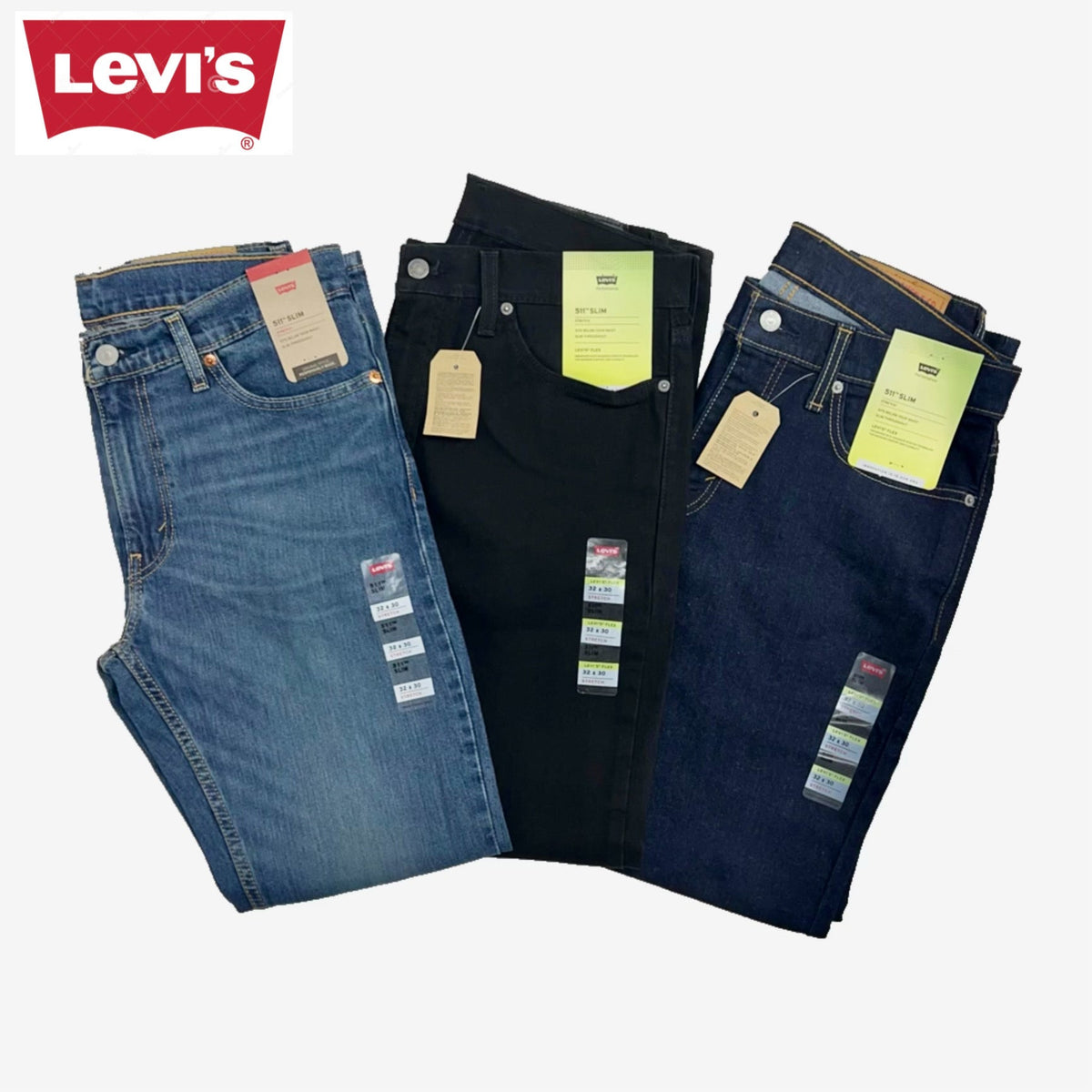 Levi's 511 Slim Stretch Fit (Size 30 - 44)