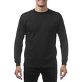 3 PACK Pro Club Men's Heavyweight Cotton Long Sleeve T-Shirt