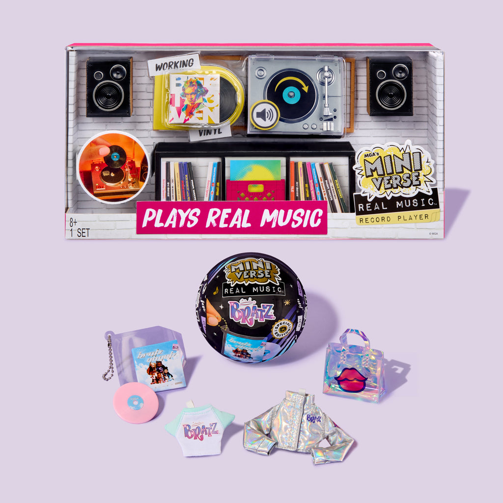 MGA's Miniverse Real Music Bratz and Real Music Record Player Bundle