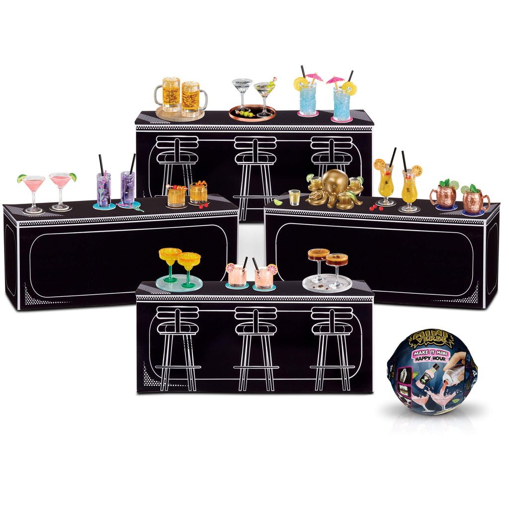 MGA's Miniverse Make It Mini Happy Hour Mini Collectibles for Adults 21+ Years - 6 Pack