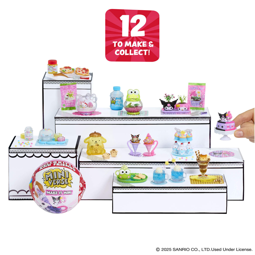 MGA's Miniverse Make It Mini Hello Kitty® and Friends Series 2- 6 Pack Mini Collectables