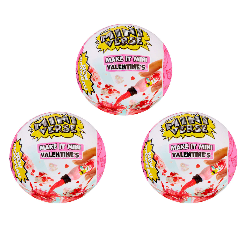 MGA's Miniverse Make It Mini Valentine's Mini Collectibles - 3 Pack