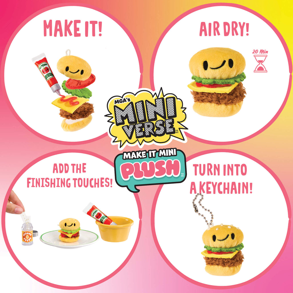 MGA’s Miniverse Make It Mini Plush DIY Food-Themed Plush Collectible Craft Kit