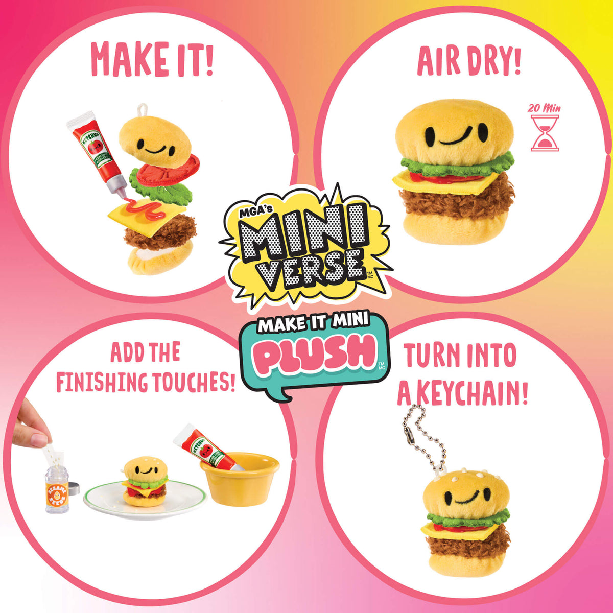 MGA’s Miniverse Make It Mini Plush DIY Food-Themed Plush Collectible Craft Kit