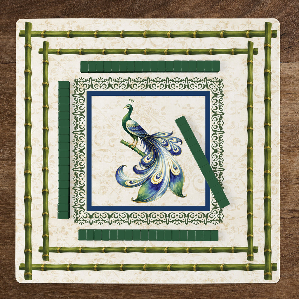 Green Classic Collection Mahjong Mat for Table - Shipped Rolled