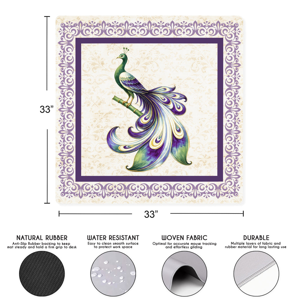Purple Classic Collection Mahjong Mat for Table - Shipped Rolled