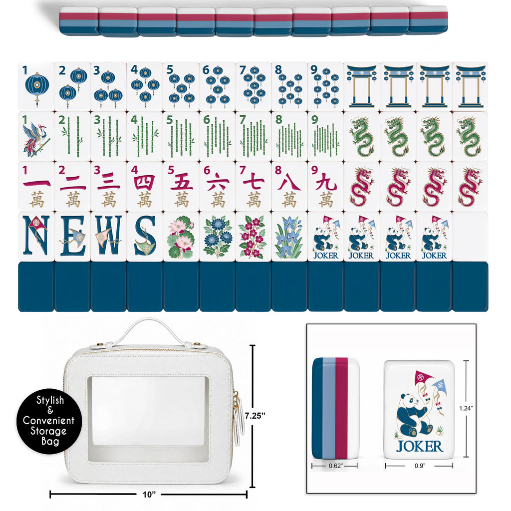 Blue MJTI Community Collection American Mahjong Tile Set (160pc)