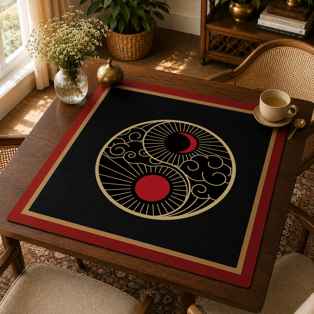 Golden Pearl Collection Mahjong Mat for Table - Shipped Rolled