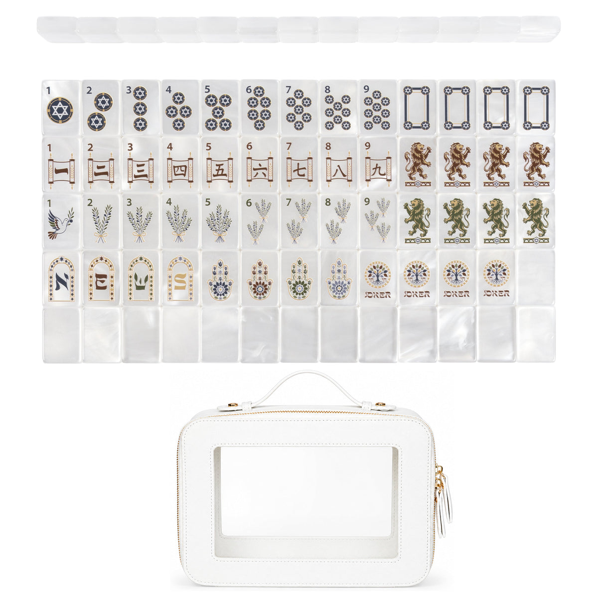 Judaica Pearl Collection American Mahjong Tile Set (160pc)