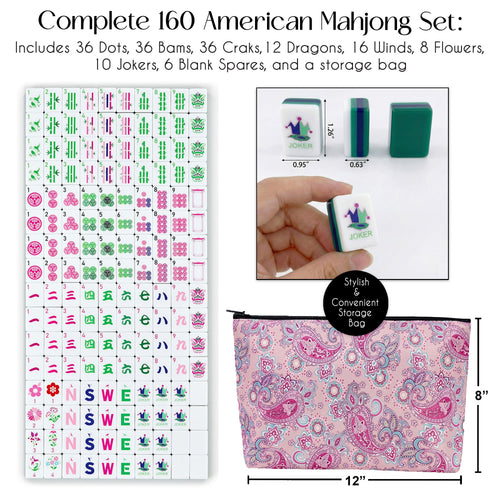 Green Hat Collection American Mahjong Tile Set (160pc)