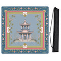 Pink Pagoda Collection Mahjong Mat for Table - Shipped Rolled
