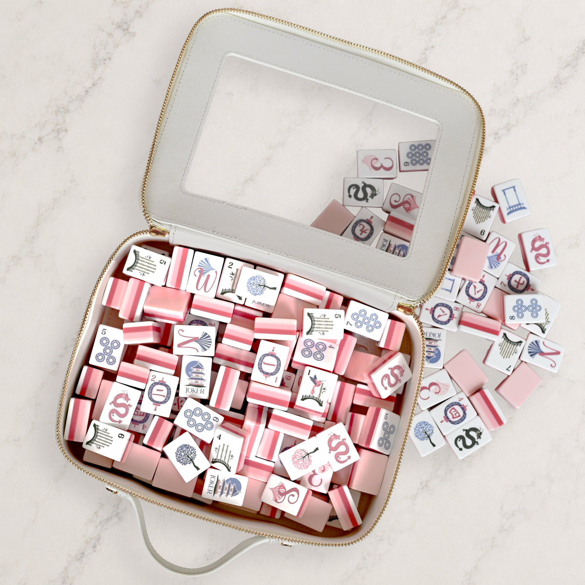 Pink Pagoda Collection American Mahjong Tile Set (160pc)