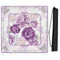 Peony Floral Garden Lavender Purple & Ivory Collection Mahjong Mat for Table with Rules - Shipped Rolled