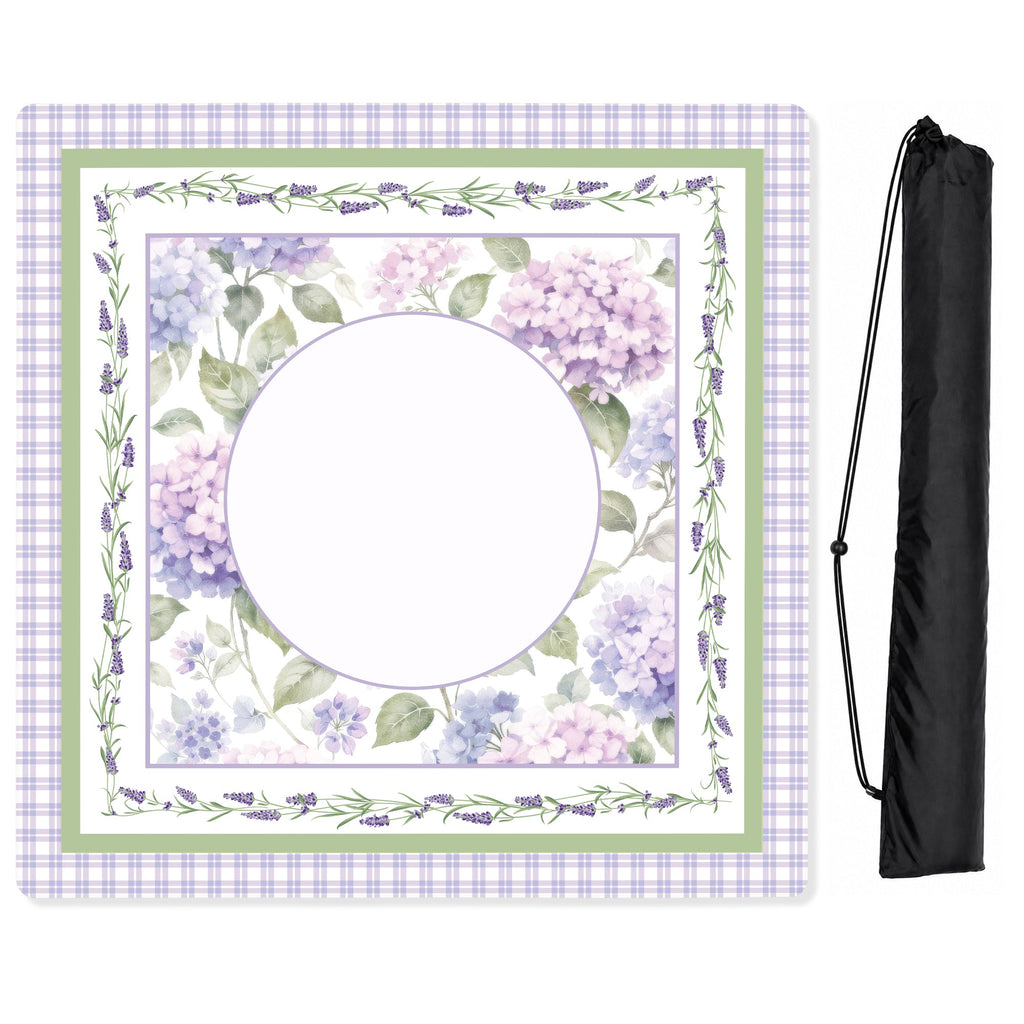 Purple Secret Garden Collection Mahjong Mat for Table - Shipped Rolled