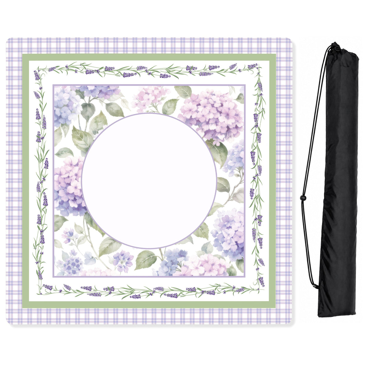 Purple Secret Garden Collection Mahjong Mat for Table - Shipped Rolled