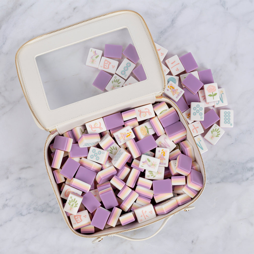 Purple Secret Garden Collection American Mahjong Tile Set (160pc)