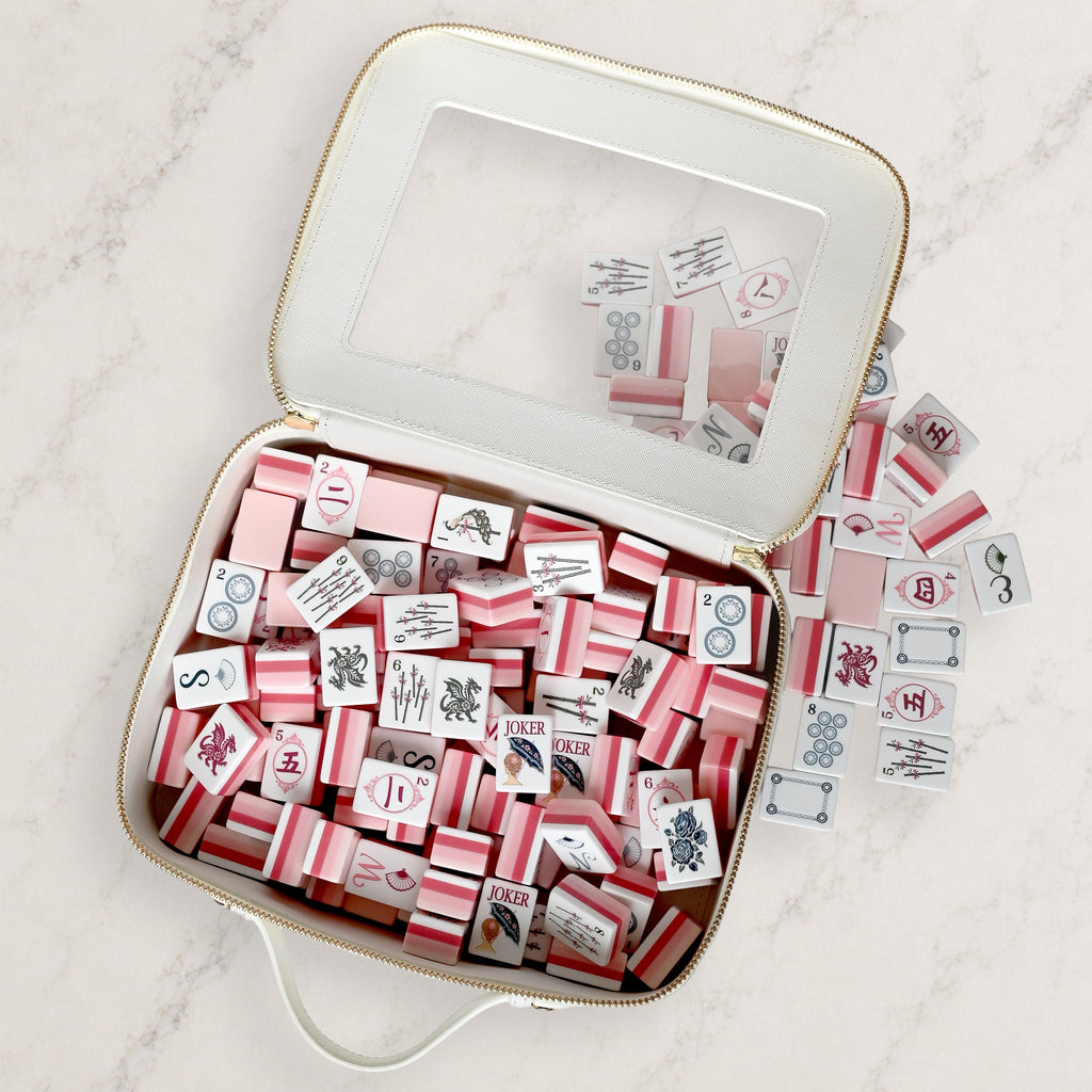 Pink Shabby Chic Collection American Mahjong Tile Set (160pc)