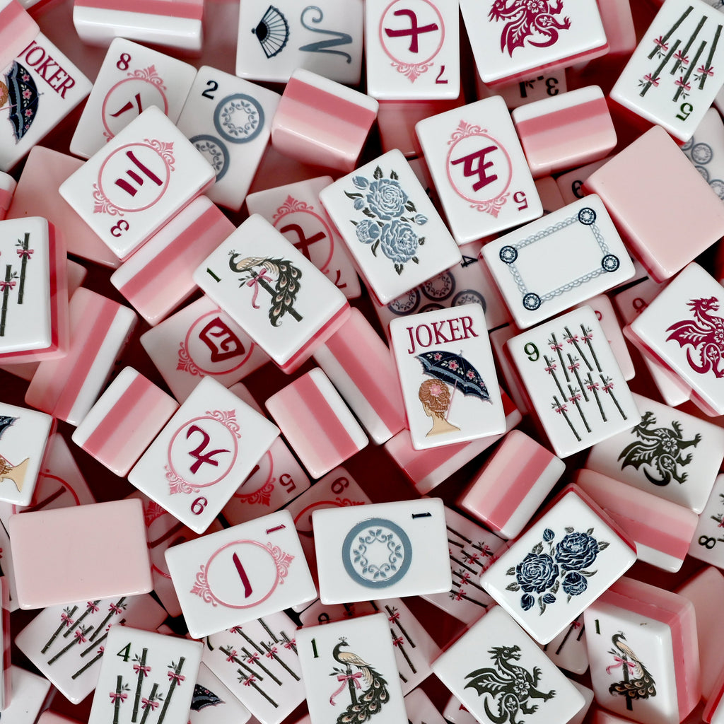 Pink Shabby Chic Collection American Mahjong Tile Set (160pc)