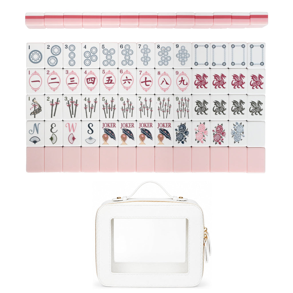 Pink Shabby Chic Collection American Mahjong Tile Set (160pc)