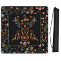 Boho Floral Wildflower Black and Orange Collection Mahjong Mat for Table - Shipped Rolled