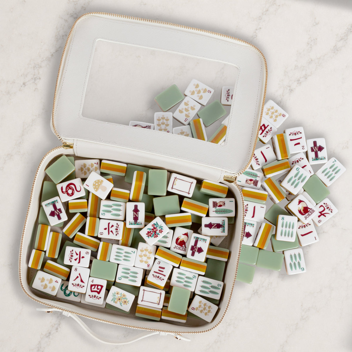 Sage Green Woodland Collection American Mahjong Tile Set (160pc)