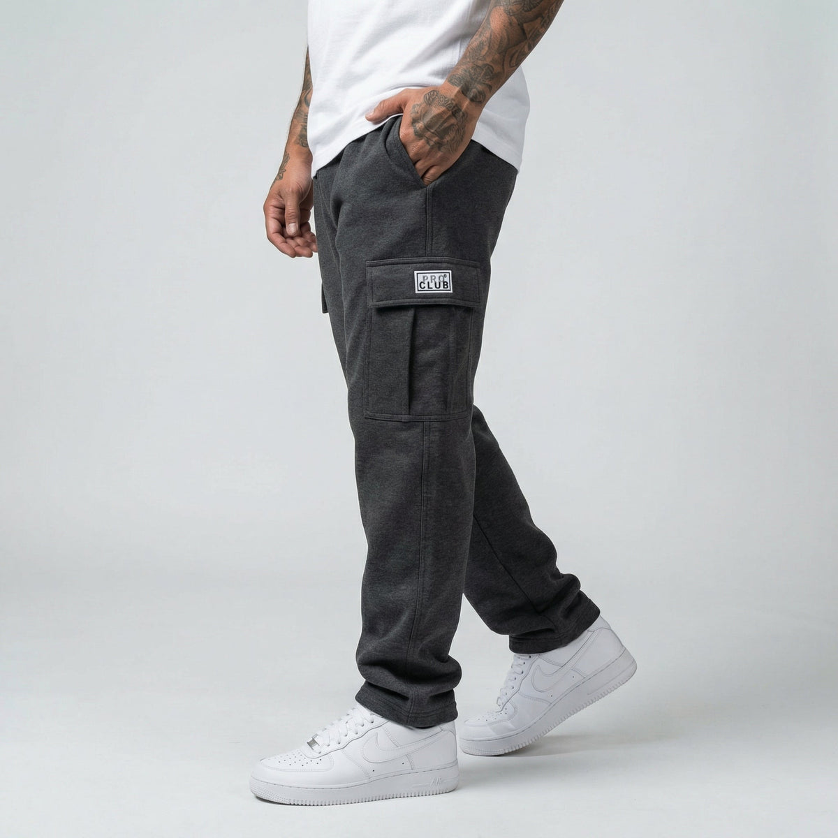 Pro Club Men's Heavyweight Fleece Cargo Pants